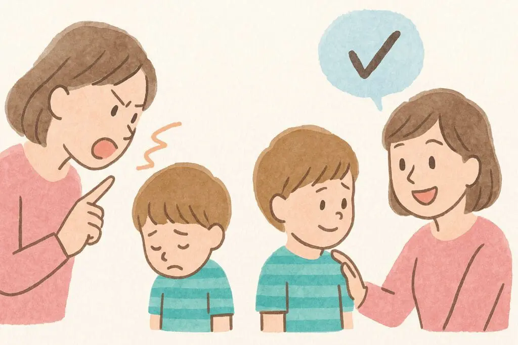 否定的な言葉が子どもに与える影響 | 出産祝い誕生日のプレゼントに家族みんなのパーソナライズ絵本|マイステラ 比較や決めつけで落ち込む子どもと怒る親