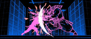 子どもたちの憧れの忍者が強敵と戦っているイラスト。忍者になりきり強敵を倒せ！