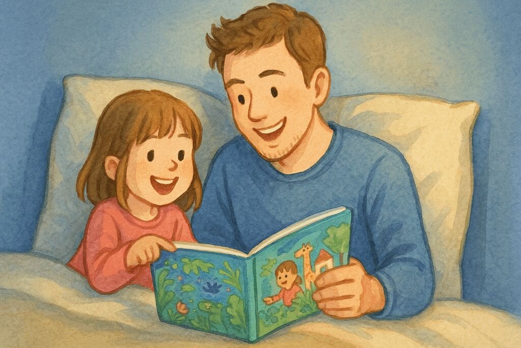 My stellaのパーソナライズ絵本を楽しむ親子 | my stellaマイステラブログ|子どもの好きが育つヒントと親子の時間 親子で『さがして!みつけて?ふしぎなせかいりょこう』を楽しむ様子