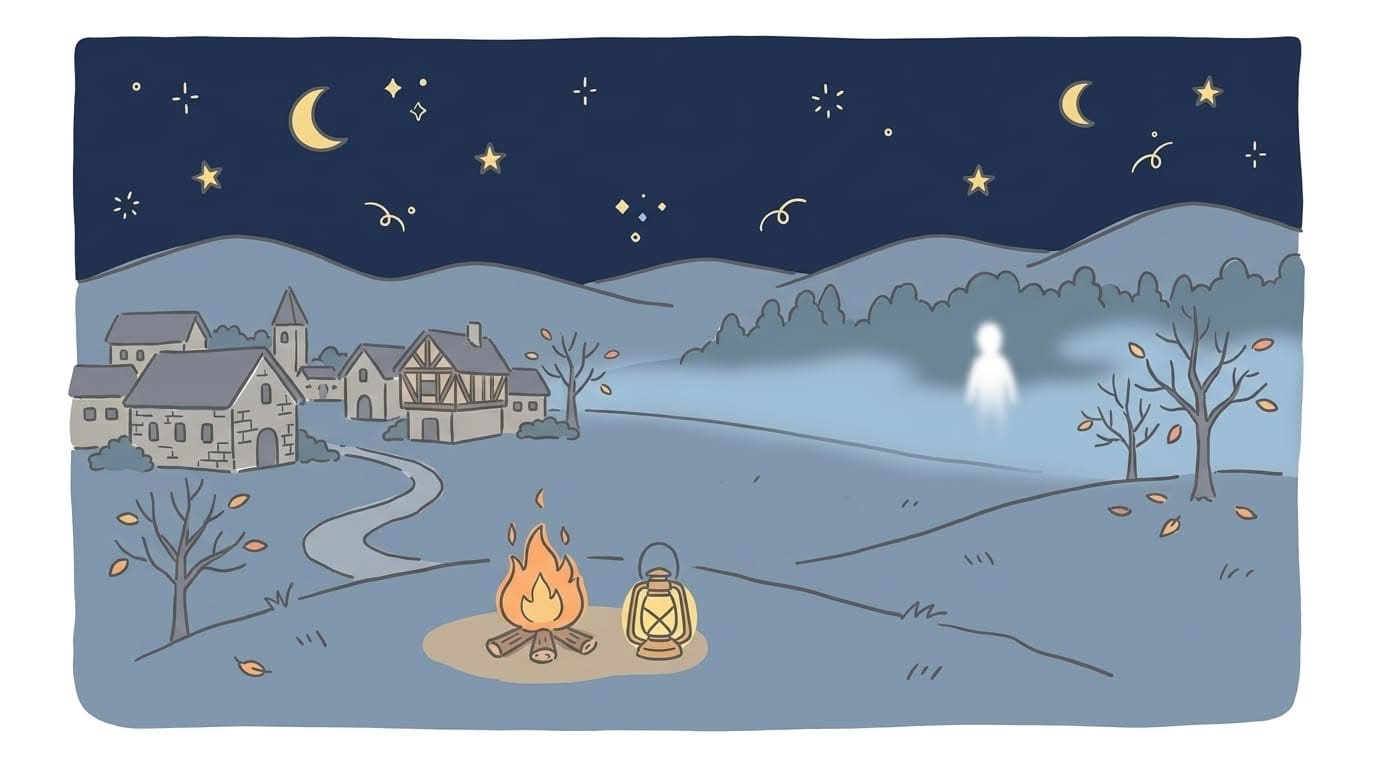 ハロウィンの怖い意味を示す霧と魂の象徴的な夜