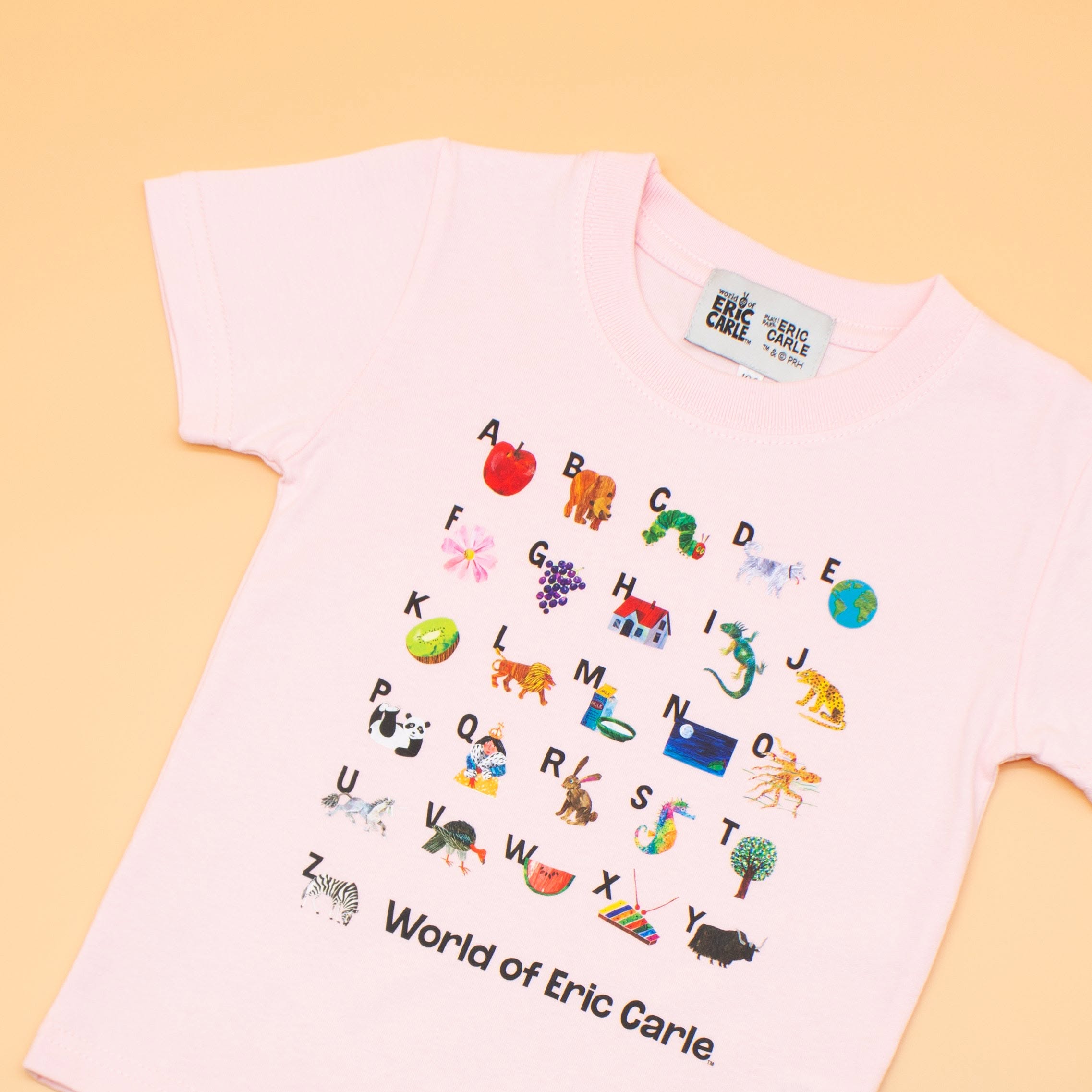 Tシャツ AtoZ ベビーピンク（キッズサイズ）の商品画像