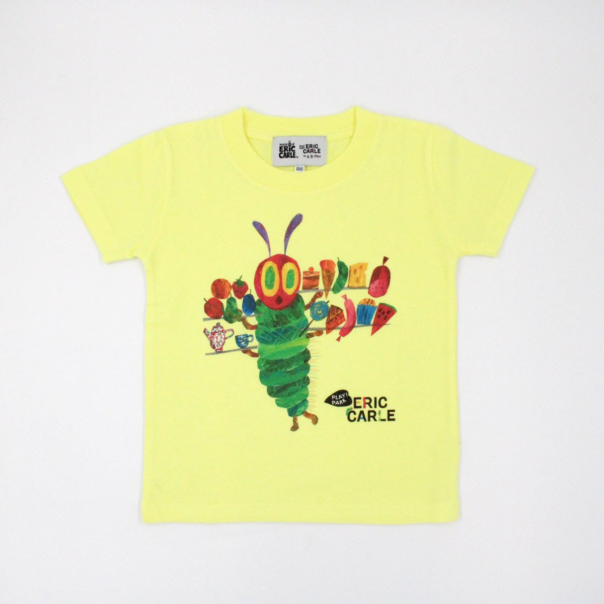 Tシャツ スタンディングあおむし ライトイエロー（キッズサイズ）（HUNGRY MARKET）の商品画像